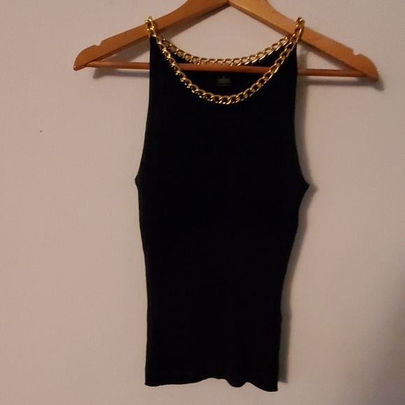august silk Tops - August Silk Black Sleeveless Sweater Blouse - S